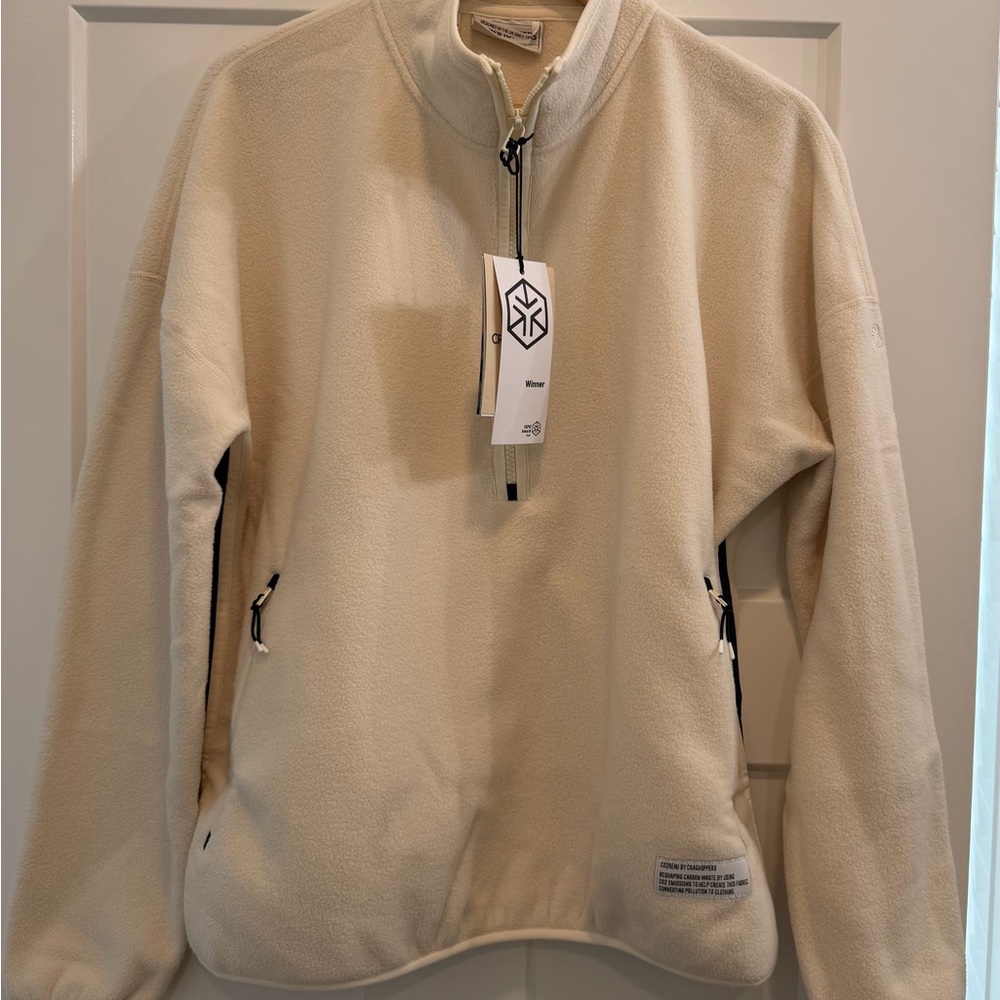 Craghoppers Women’s L Cream Fleece pullover half zip fleece Jacket NWT #023 - Picture 9 of 14